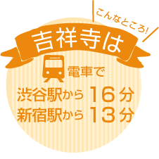 吉祥寺はこんなところ！【渋谷駅から16分・新宿駅から13分】